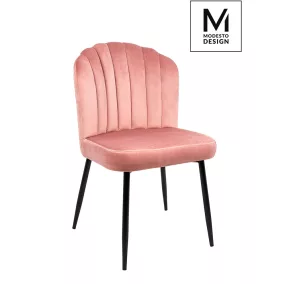   Modesto Design Rango Bársony Szék Rózsaszín Retro Stílusú