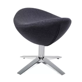   King Home EGG Széles Lábtámasz Kasmírgyapjú Sötétszürke Forgatható