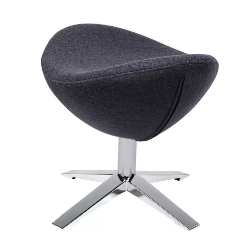 King Home EGG Széles Lábtámasz Kasmírgyapjú Sötétszürke Forgatható