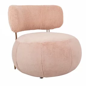 King Home Low Teddy Fotel Rózsaszín Plüss Kényelmes