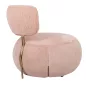 King Home Low Teddy Fotel Rózsaszín Plüss Kényelmes