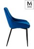 MODESTO CLOVER Sötétkék Bársony Étkezőszék Fekete Fém Lábakkal