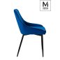   MODESTO CLOVER Sötétkék Bársony Étkezőszék Fekete Fém Lábakkal