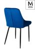 MODESTO CLOVER Sötétkék Bársony Étkezőszék Fekete Fém Lábakkal