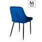   MODESTO CLOVER Sötétkék Bársony Étkezőszék Fekete Fém Lábakkal