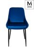 MODESTO CLOVER Sötétkék Bársony Étkezőszék Fekete Fém Lábakkal