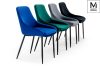 MODESTO CLOVER Sötétkék Bársony Étkezőszék Fekete Fém Lábakkal