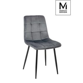 Modesto Design Carlo Szék Velúr Sötétszürke Steppelt