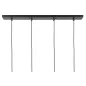 King Home Flusso Line 4 Geometrikus Fekete LED Függőlámpa