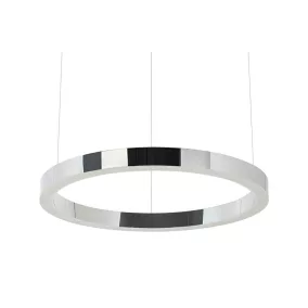 King Home Ring 60 LED Polírozott Acél Függőlámpa Ezüst
