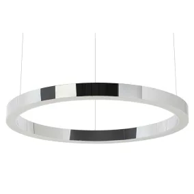 King Home Ring 80 LED Függőlámpa Polírozott Acél Ezüst