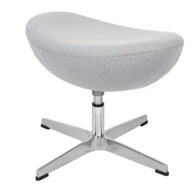 King Home Egg Classic Lábtartó Gyapjú Szürke Alumínium