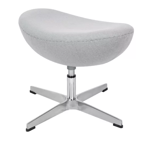 King Home Egg Classic Lábtartó Gyapjú Szürke Alumínium