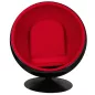   King Home Ball Black Forgó Fotel Üvegszálas Piros Hangszigetelt