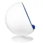 King Home Ball Üvegszálas Forgó Fotel Fehér-Kék