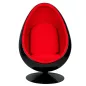   King Home Ovalia Black Forgó Fotel Üvegszálas Fekete-Piros