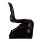 King Home HER Üvegszálas Magasfényű Fekete Design Szék