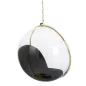   King Home Bubble Gold Akril Függőfotel Fekete Bársony Párnával