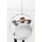   King Home Bubble Függő Fotel Akril Fehér Műbőr Párnával