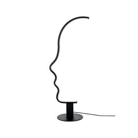 King Home Face Table LED Asztali Lámpa Fekete Minimalista