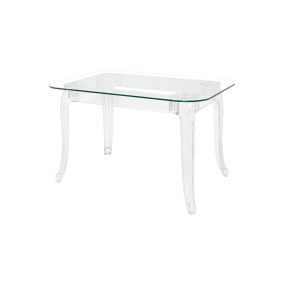 Asztal KING 120 átlátszó - polikarbonát, edzett üveg