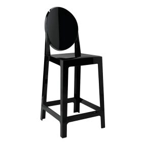 King Home Victoria Bárszék Polikarbonát Fekete 65cm