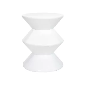 King Home TURN Geometrikus Polipropilén Kisasztal Fehér