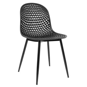   King Home Chips Polipropilén Szék Fekete Áttört Mintával