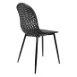   King Home Chips Polipropilén Szék Fekete Áttört Mintával