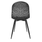   King Home Chips Polipropilén Szék Fekete Áttört Mintával