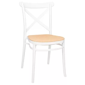   King Home Country Kerti Szék Polipropilén Fehér Egymásba Rakható