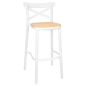 King Home Country Rattan Bárszék Fehér