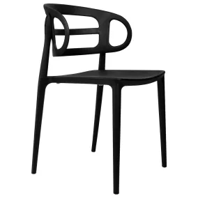 King Home Marcus Polipropilén Szék Fekete Ergonomikus