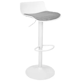 King Home Snap Bar Állítható Magasságú Bárszék Fehér