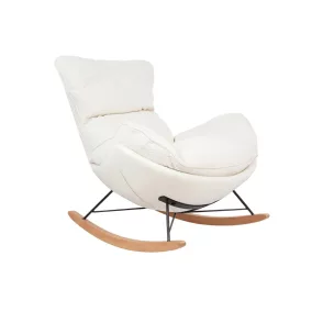   King Home Otilia Teddy Hintaszék Fehér Műbőr-Teddy Kényelmes