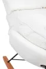 King Home Otilia Teddy Hintaszék Fehér Műbőr-Teddy Kényelmes