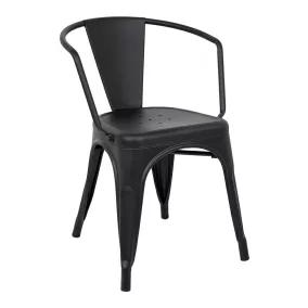 King Home Tower Arm Fém Szék Fekete