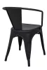 King Home Tower Arm Fém Szék Fekete
