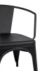 King Home Tower Arm Fém Szék Fekete