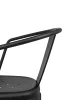 King Home Tower Arm Fém Szék Fekete
