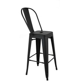 King Home Tower Big Back Fém Bárszék Fekete