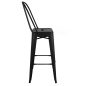 King Home Tower Big Back Bárszék Fém Fekete