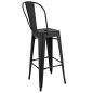 King Home Tower Big Back Bárszék Fém Fekete