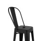 King Home Tower Big Back Bárszék Fém Fekete