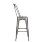 King Home Tower Big Back Fém Bárszék Ezüst