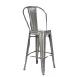 King Home Tower Big Back Fém Bárszék Ezüst