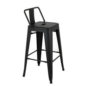 King Home Tower Back 66 Fém Bárszék Fekete