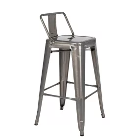 King Home Tower Back 66 Fém Bárszék Ezüst