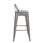 King Home Tower Back 66 Fém Bárszék Ezüst