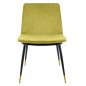   King Home Diego Bársony Szék Világoszöld Arany Díszítéssel